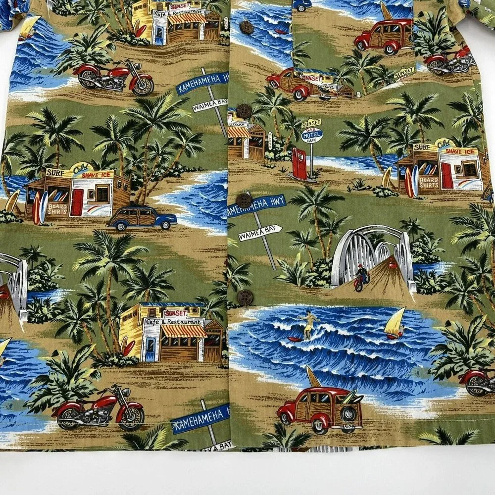 Kids Tropical Print Shirt - Green - Picture 3 of 5